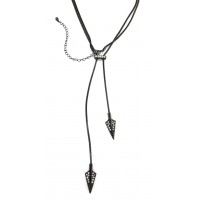 Pave Arrowhead Edgy Y Necklace